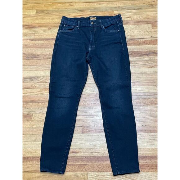 Mother Looker Women's 30 Black Jeans Denim Cotton High Waisted Stretch Dark - Picture 1 of 11